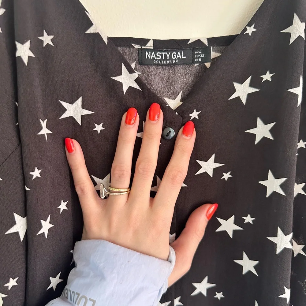 Hit the star tank dress nasty gal white stars sz 0 sz small - Picture 4 of 7